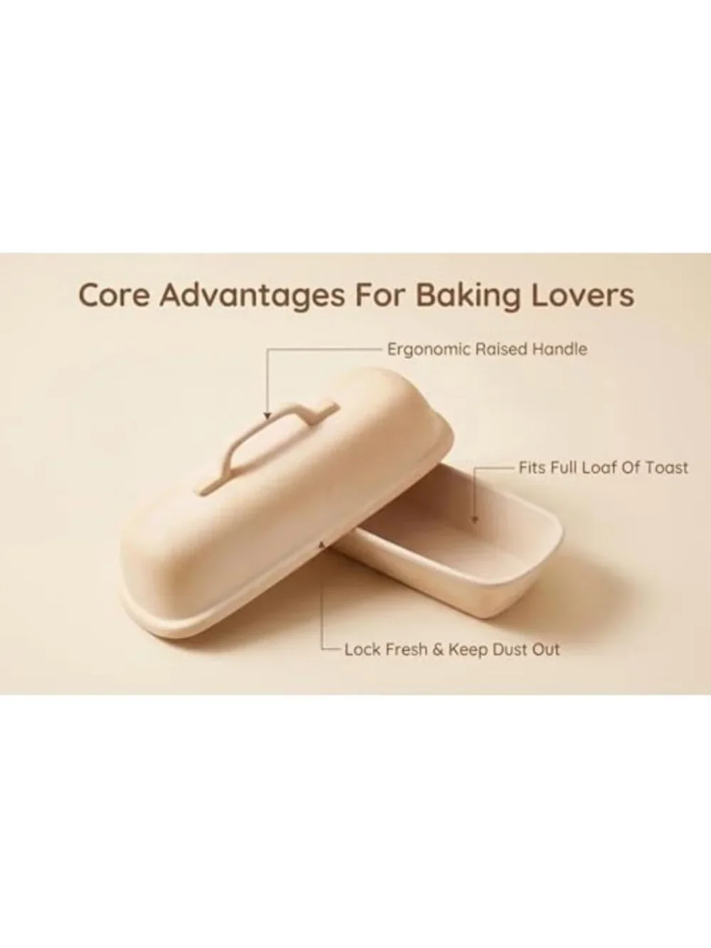 Square Unglazed Stoneware Baker for Italian Bread - Crusty Crust & Light Crumb